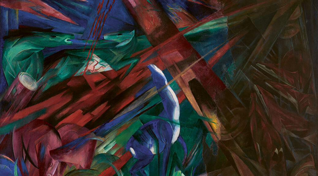 Franz Marc, Tierschicksale (Die Bäume zeigten ihre Ringe, die Tiere ihre Adern), 1913